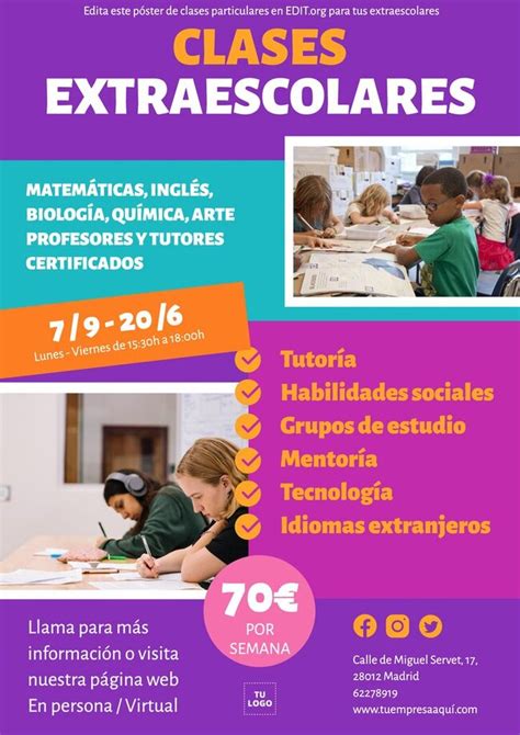 cartel clases particulares|Anuncia tus clases particulares